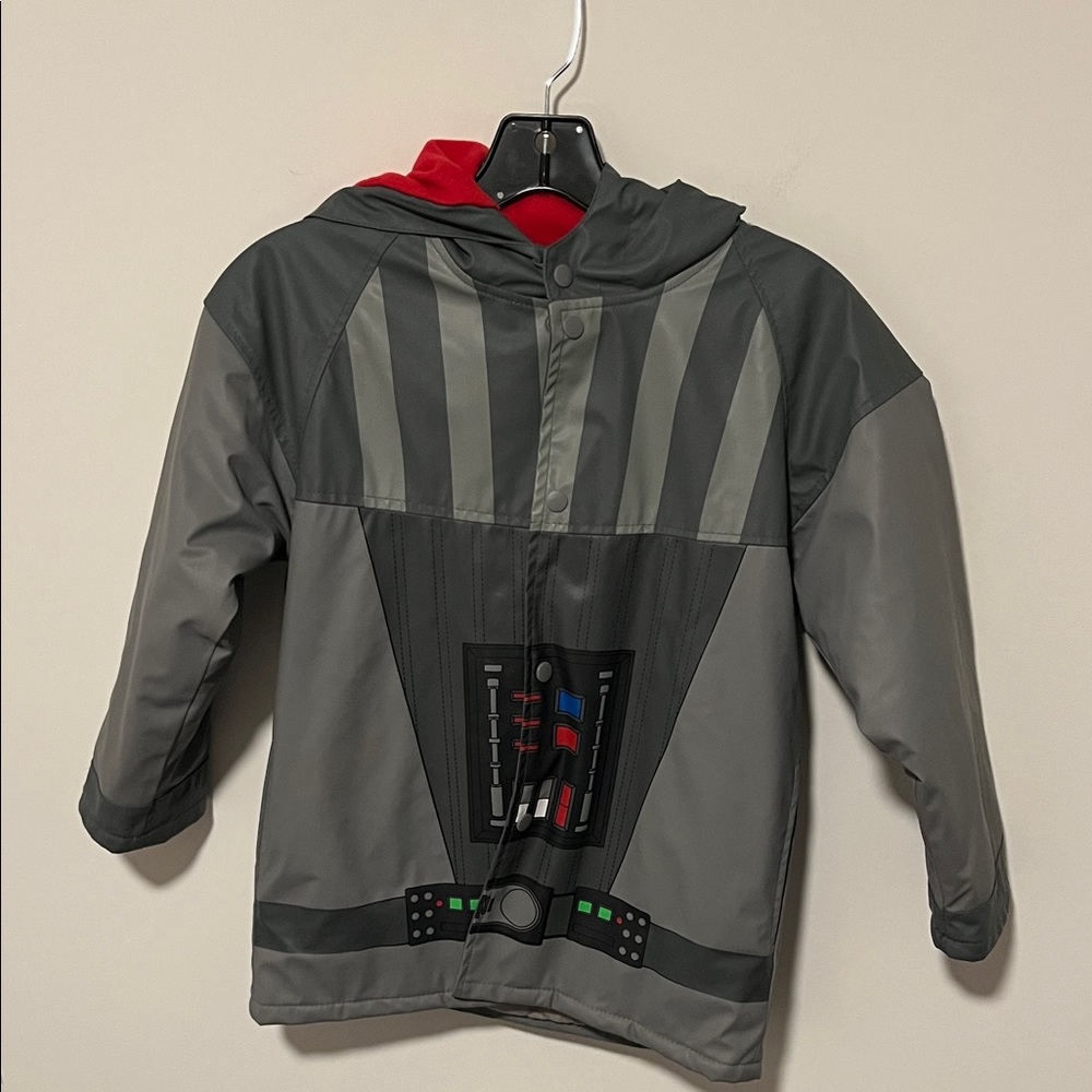 Western Chief Grey Kids' Starfighter Raincoat with Red Hood Lining